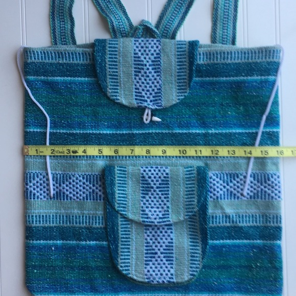 Woven Artisan Backpack from Mexico - Picture 4 of 8